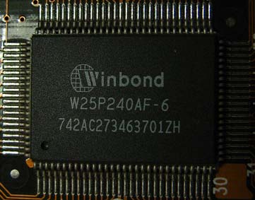 Winbond W25P240AF-6 память на Gigabyte GA-586STX