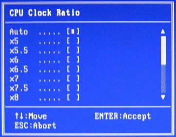 CPU Clock Ratio Gigabyte GA-M57SLI-S4