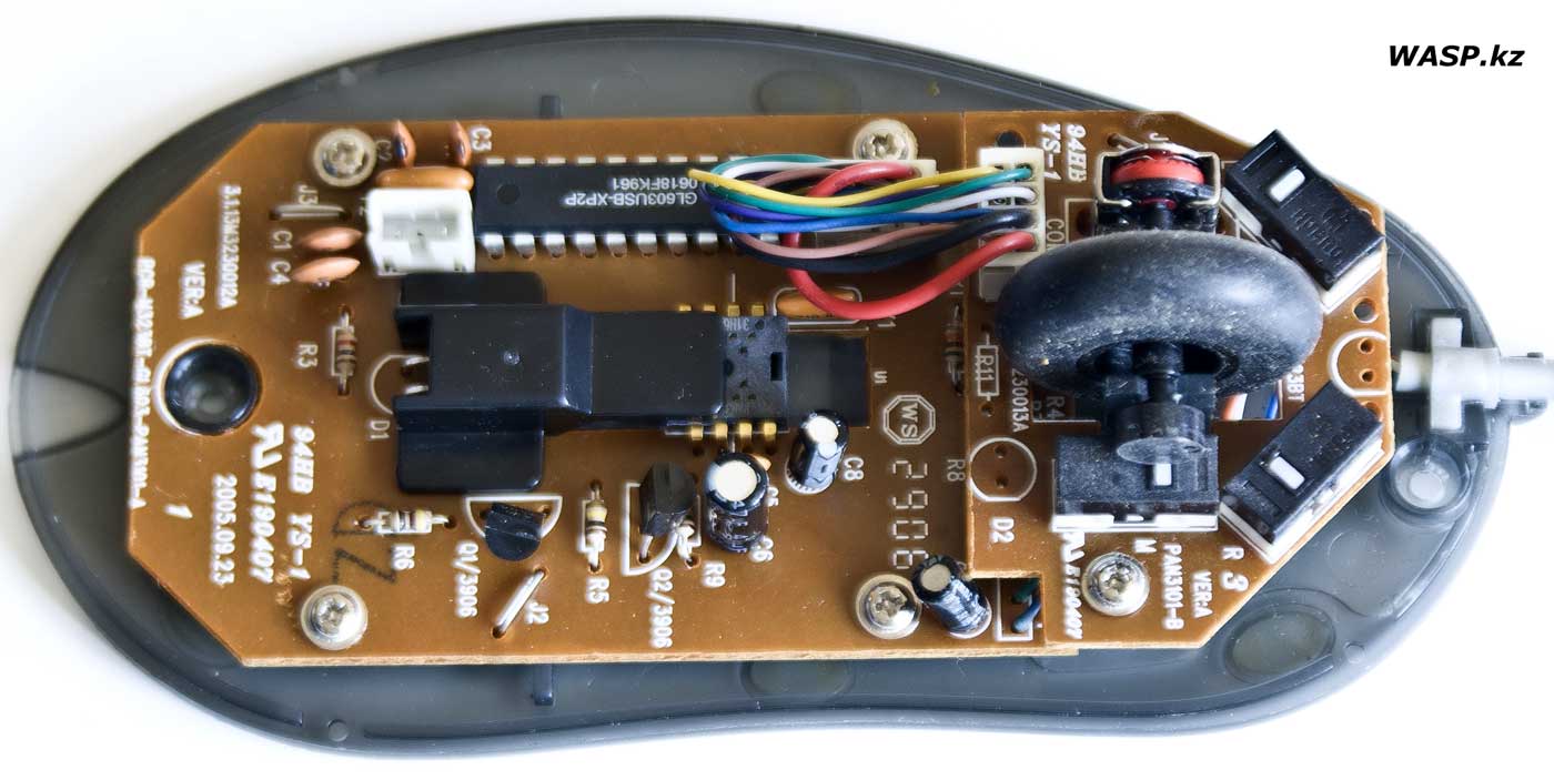 Delux M323 разборка и устройство мыши