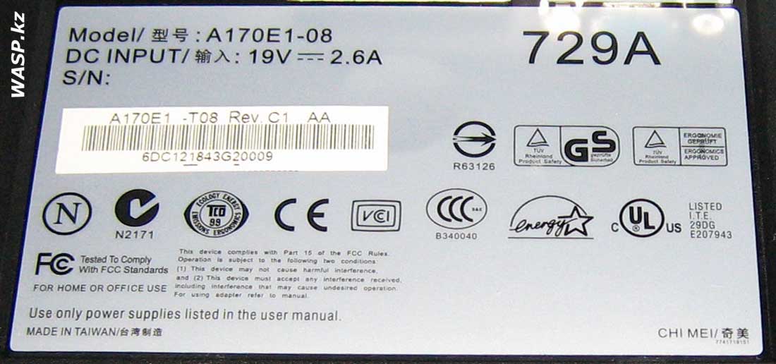 Acer AL1714 или A170E1-08 обзор монитора