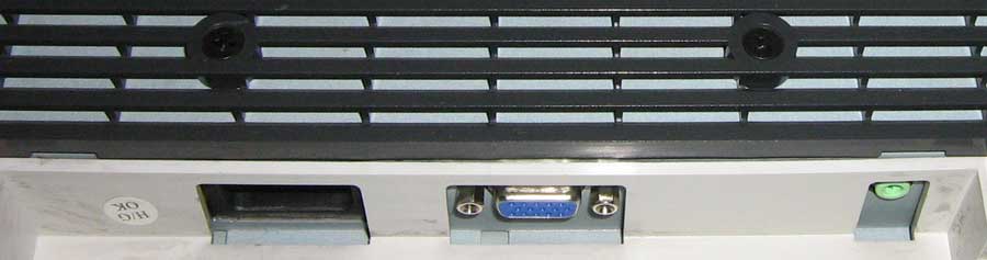разъемы на мониторе Fujitsu Siemens B17-1 питание VGA аудио
