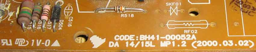CODE:BH41-00052A DA 14/15L MP1.2 плата SyncMaster 450b
