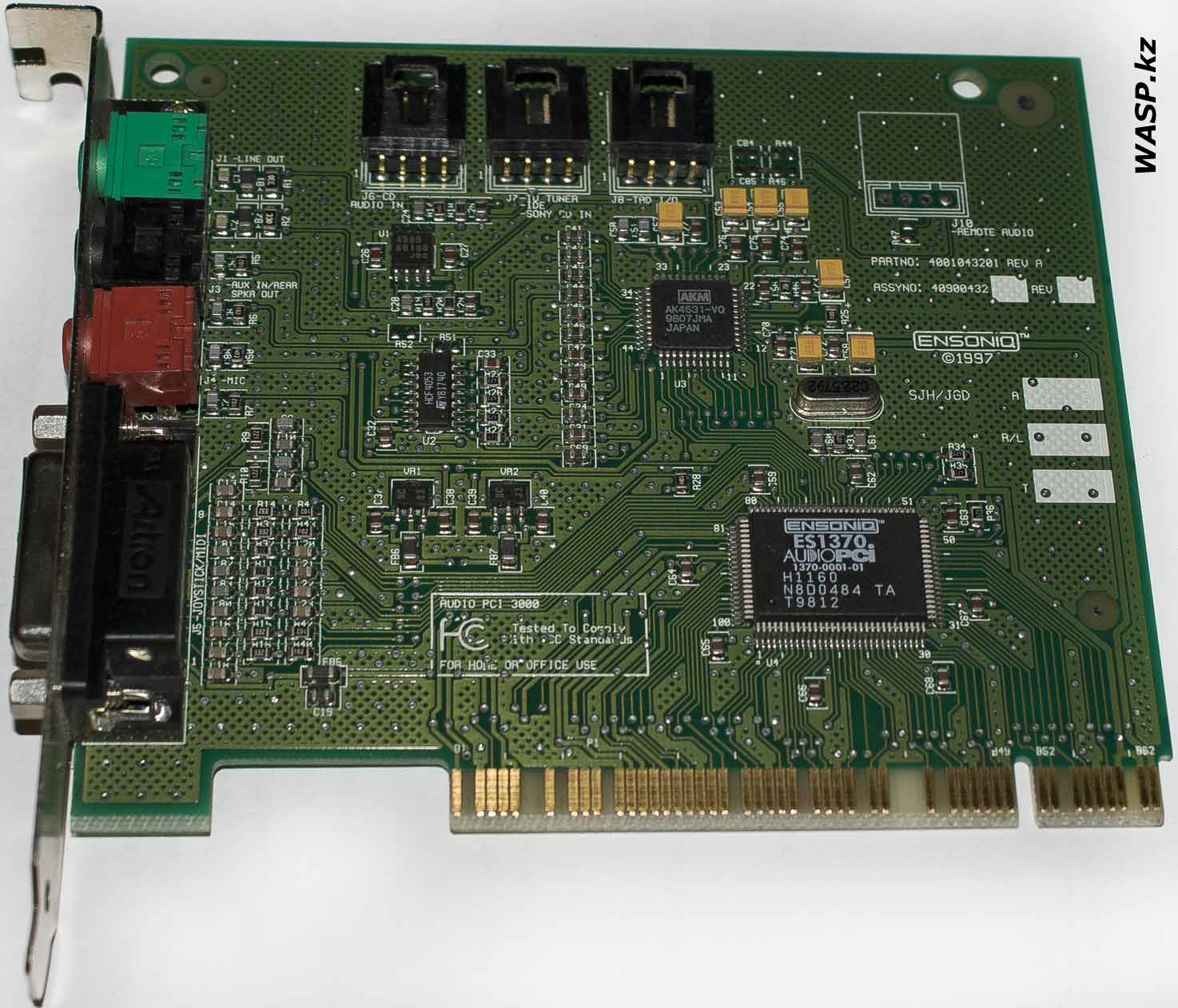 ENSONIQ ES1370 AUDIO PCI 3000 звуковая карта описание