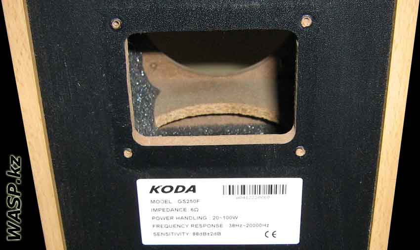 KODA GS250F задняя сторона и места под контакты