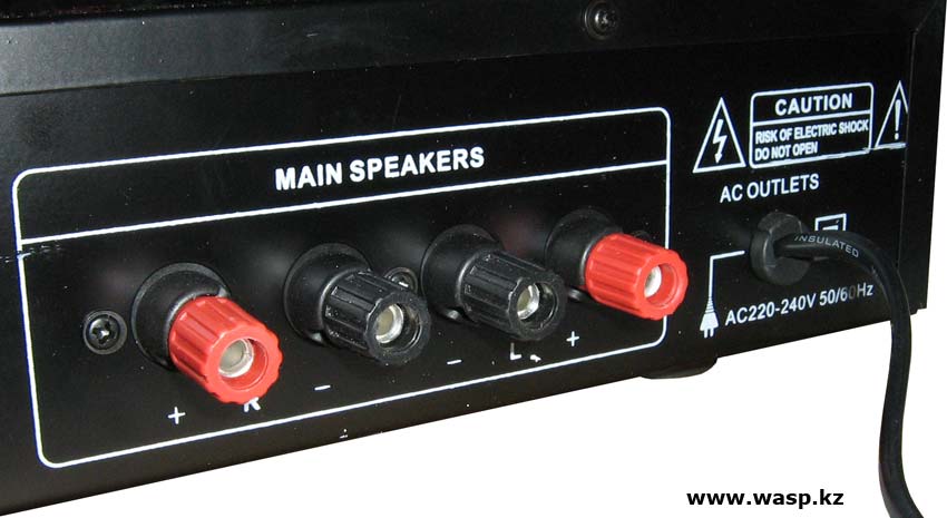 основные разъемы для акустических систем KaiJia KJ-550