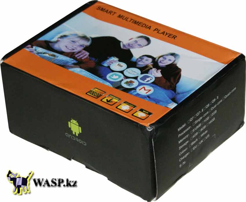 Android TV box Q7 упаковка медиаплеера или мини ПК