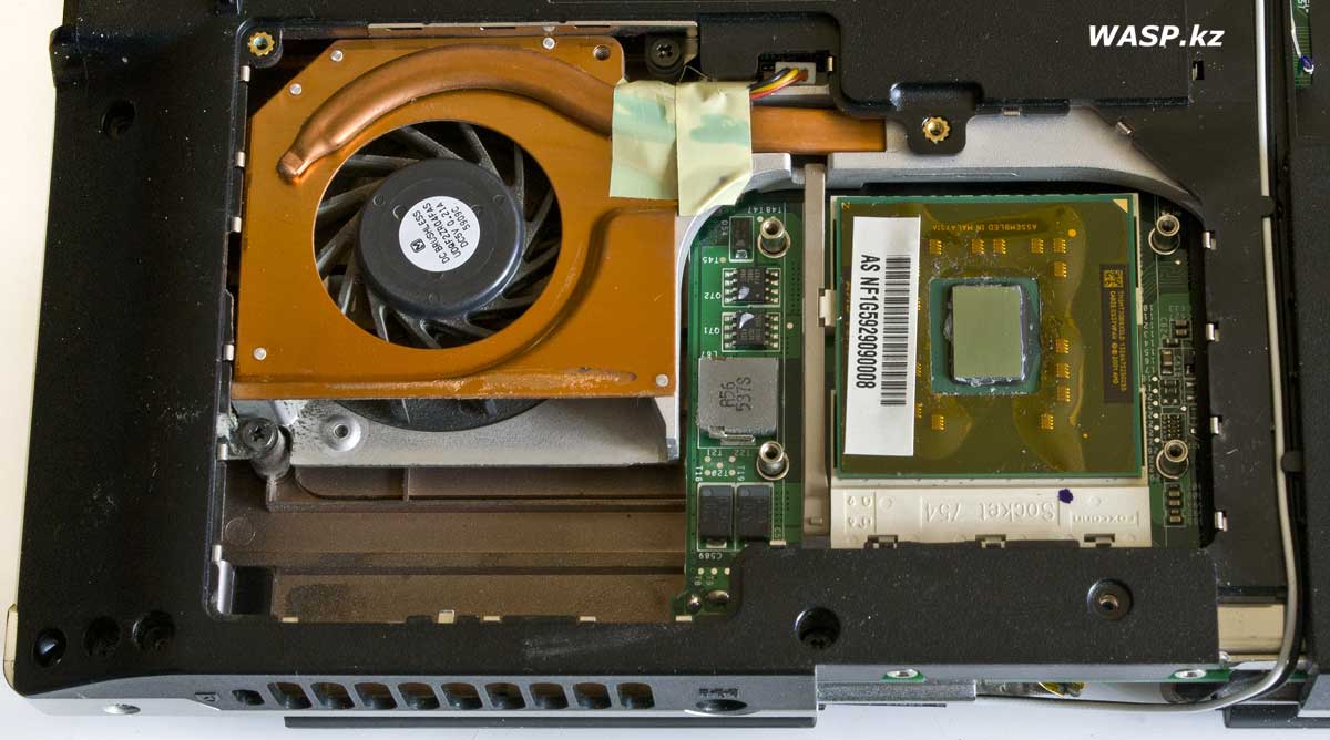 Asus Z92K чистка системы охлаждения ноутбука