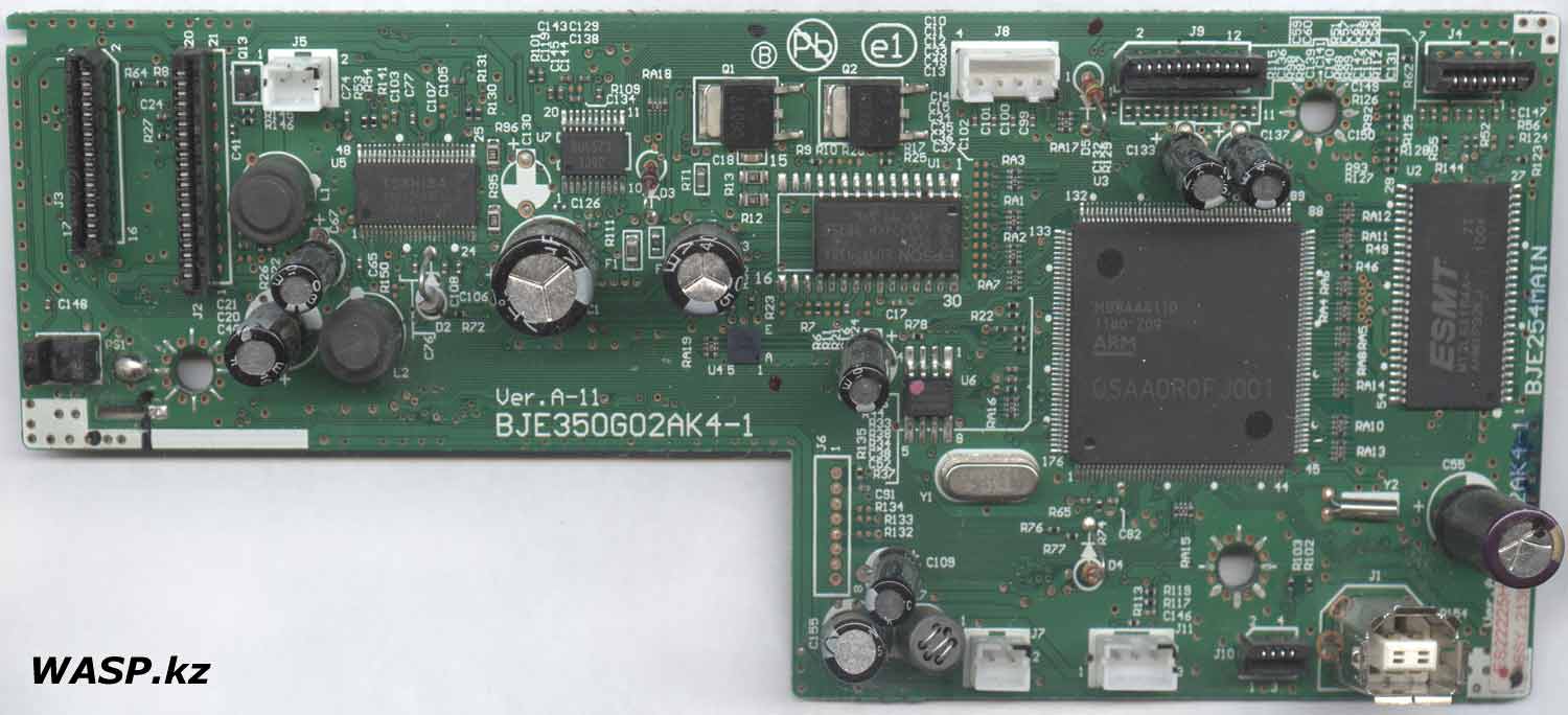 BJE350G02AK4-1 схема платы в Epson Stylus SX130