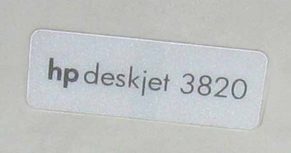 этикетка принтера HP Deskjet 3820