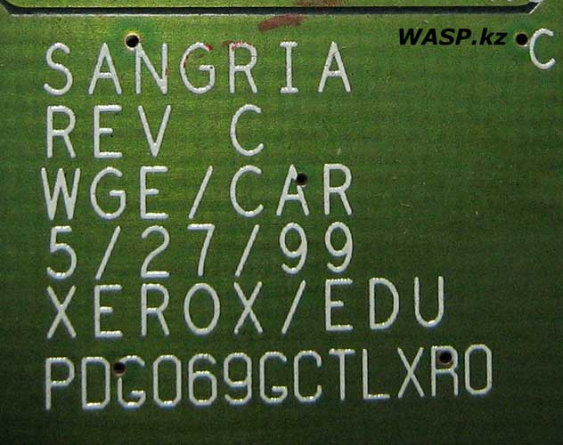 SANGRIA REV C WGE/CAR 5/27/99 XEROX/EDU PDG069GCTLXRO