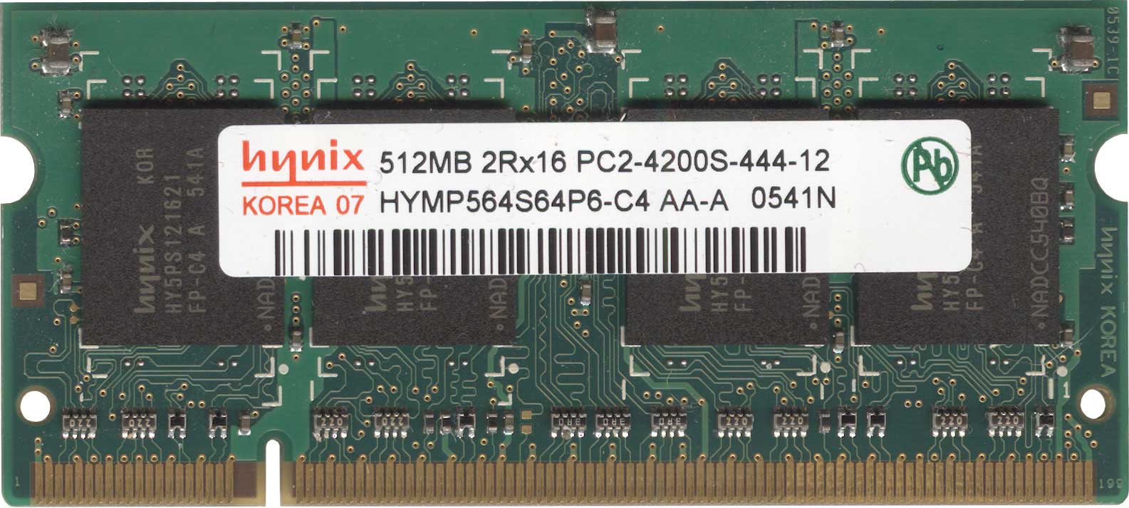 Hynix PC2-4200S-444-12, DDR2, 512 Мб