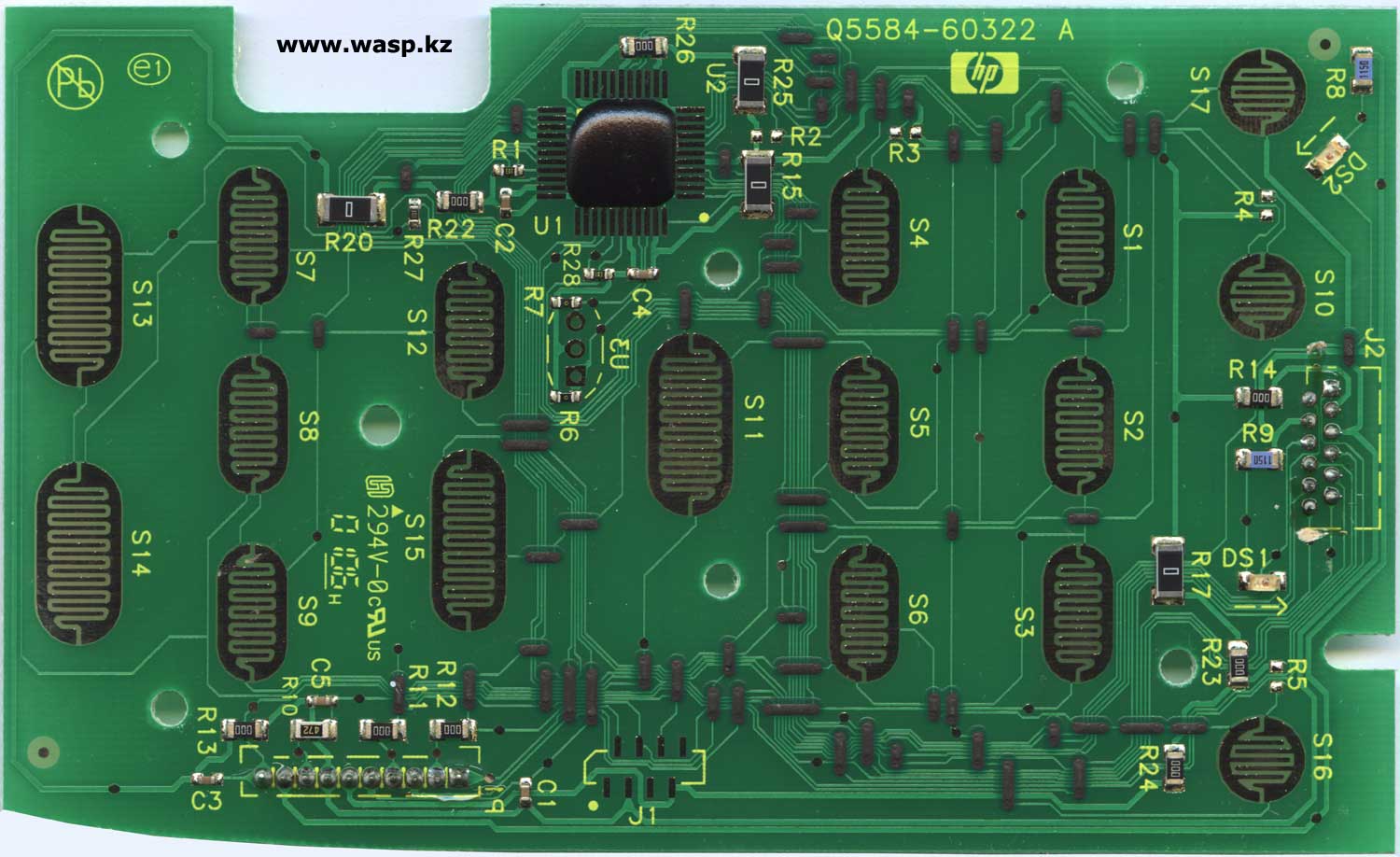 схема HP PSC1613 плата Q5584-60322 A матрица кнопок