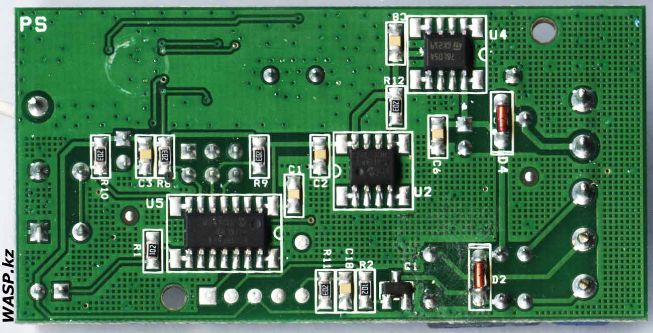 GSN ACS-101R схема платы, контроллер PIC16F688