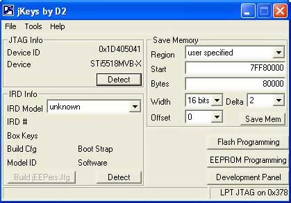 jKeys тип процессора - STi5518