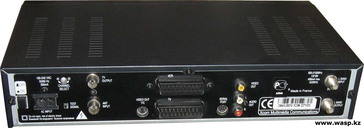 XSAT CDTV300 / CDTV310 панель задних разъемов инструкция