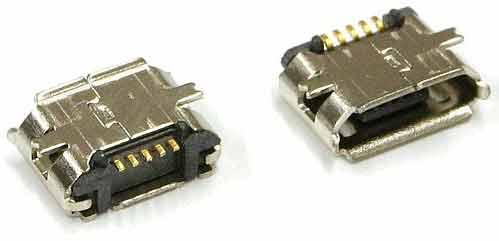 микро-USB разъем на плате, замена сломавшегося