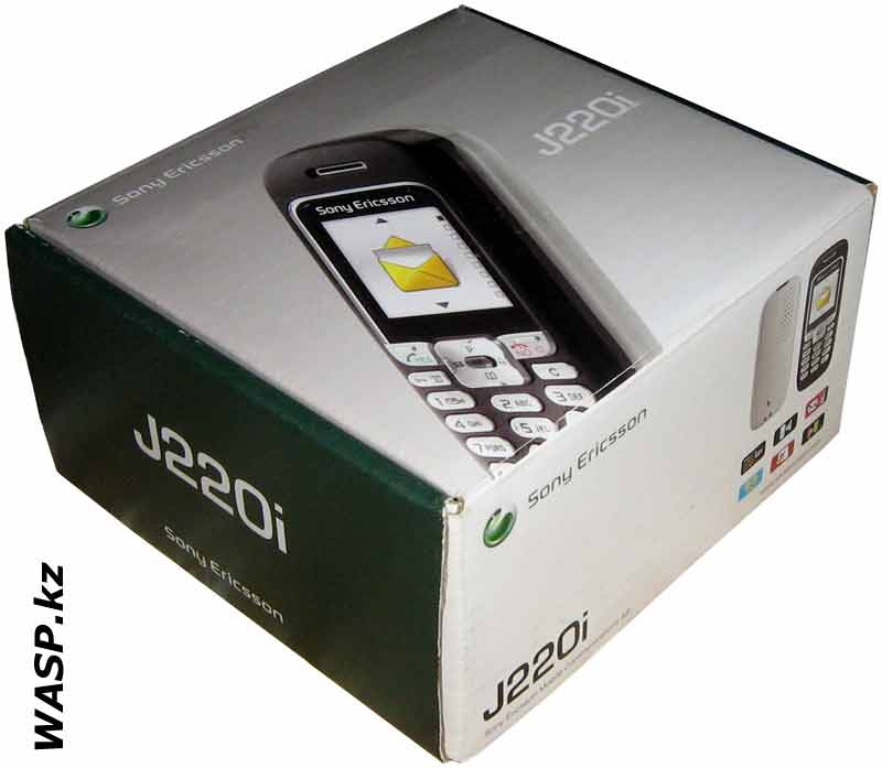 Sony Ericsson J220i упаковка телефона