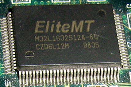 EliteMT M32L1632512A-8Q чип старой памяти