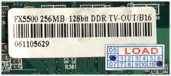 FX5500 256 MB 128 bit DDR TV-OUT/B16 AGP