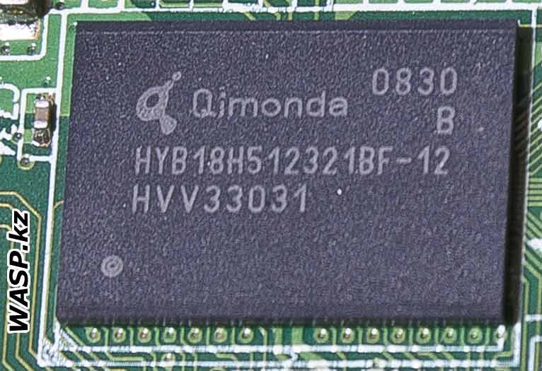 Qimonda HYB18H512321BF-12 память на Albatron GeForce 9600 GT 512 Мб