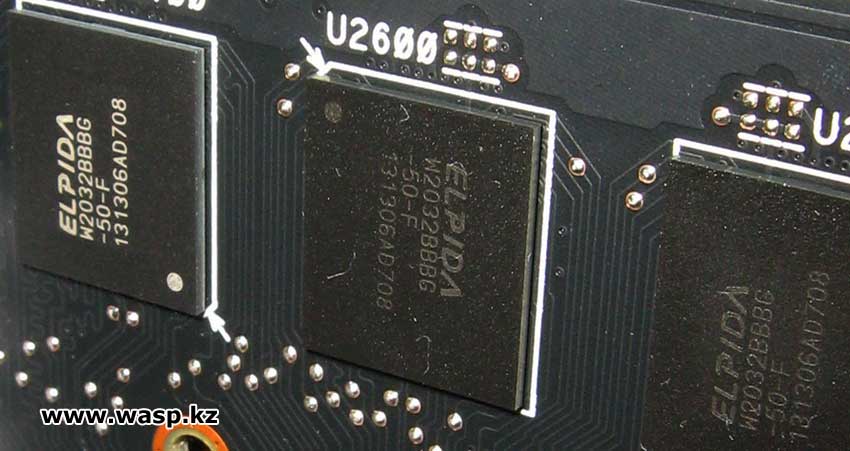 Elpida W2032BBBG-50-F память на ASUS Radeon HD 7870