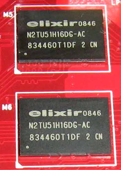 Elixir N2TU51H16DG-AC чипы памяти на видеокарте