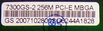 GeForce 7300 GS наклейка на видеокарте