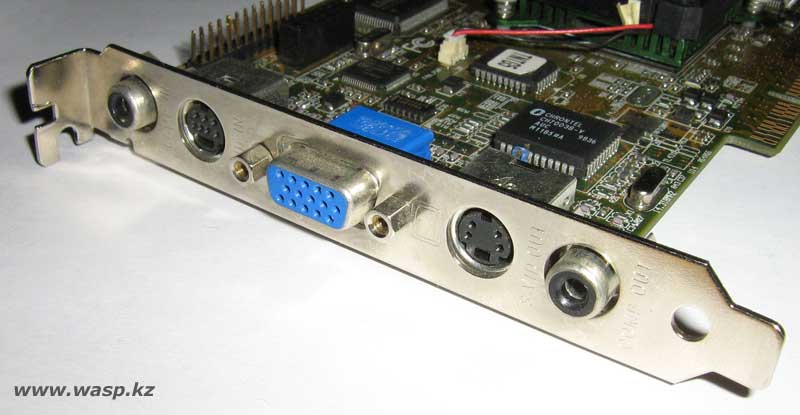 ASUS AGP-V3400TNT-TV разъемы панели