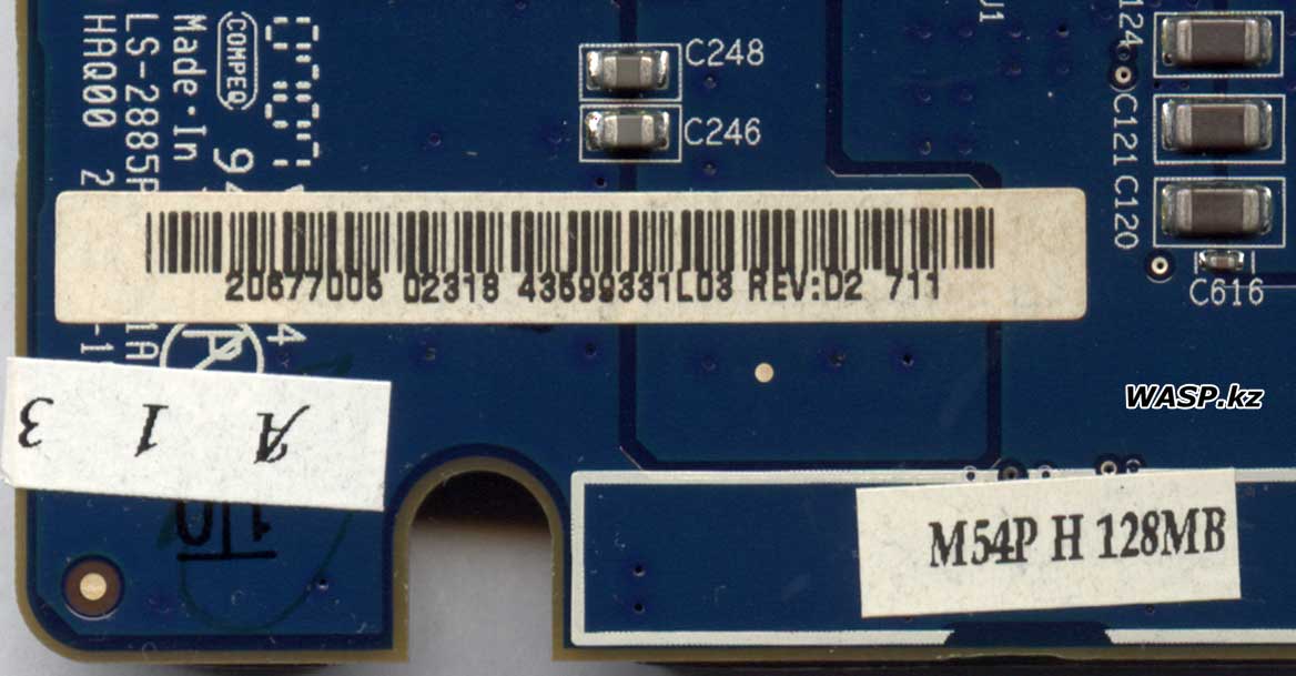ATI Mobility Radeon X1400 маркировка на видеокарте