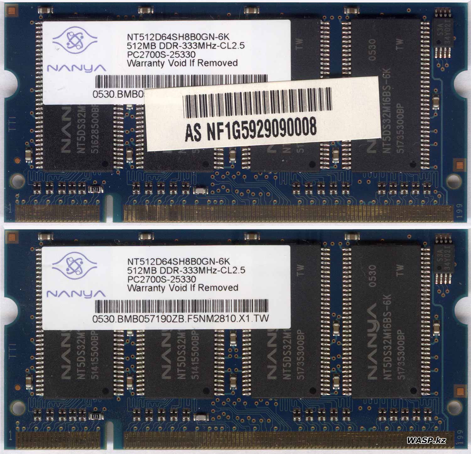 Nanya NT512D64SH8B0GN-6K память SO-DIMM тип DDR
