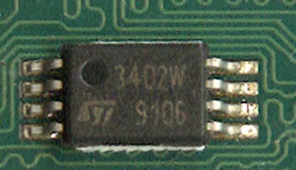 Чип SPD маркировка 3402W 9106, логотип STMicroelectronics