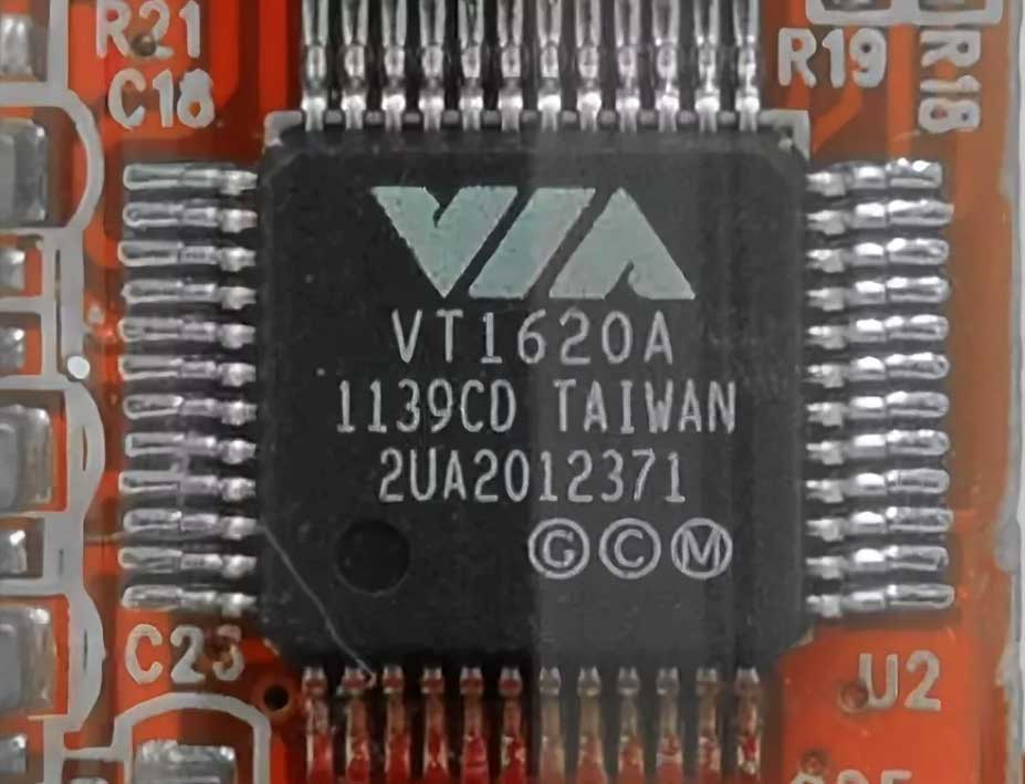 VIA VT1620A микросхема - аудиокодек, звуковая карта