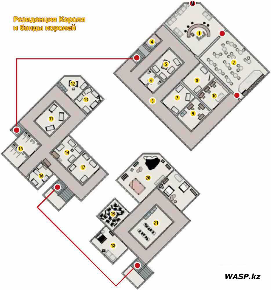 План-схема: резиденция Короля и банды королей. Fallout: New Vegas - King's School of 