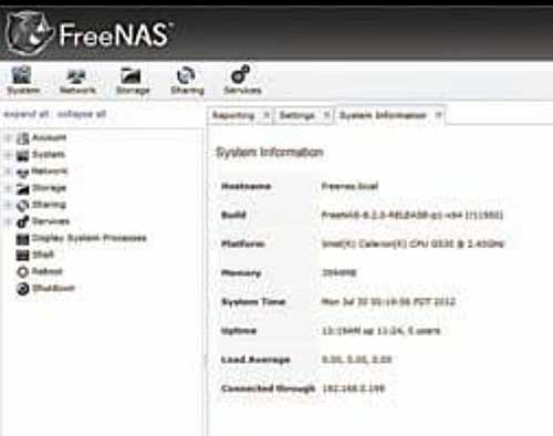 ��������� � ��������� FreeNAS ������� ���������