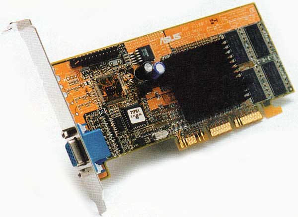 Видеокарта ASUS V7100 память 32 Мбайт и цена $145 в 2001 году
