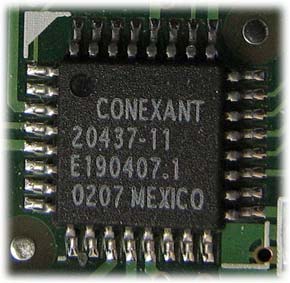 Conexant 20437-11 E190407.1 микросхема в модеме Акорп