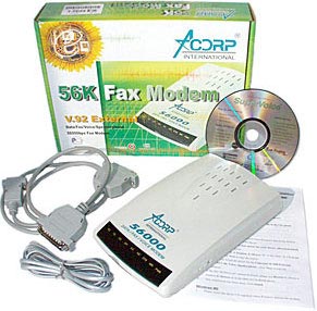Внешний DialUp факс-модем Acorp M-56EMS-2