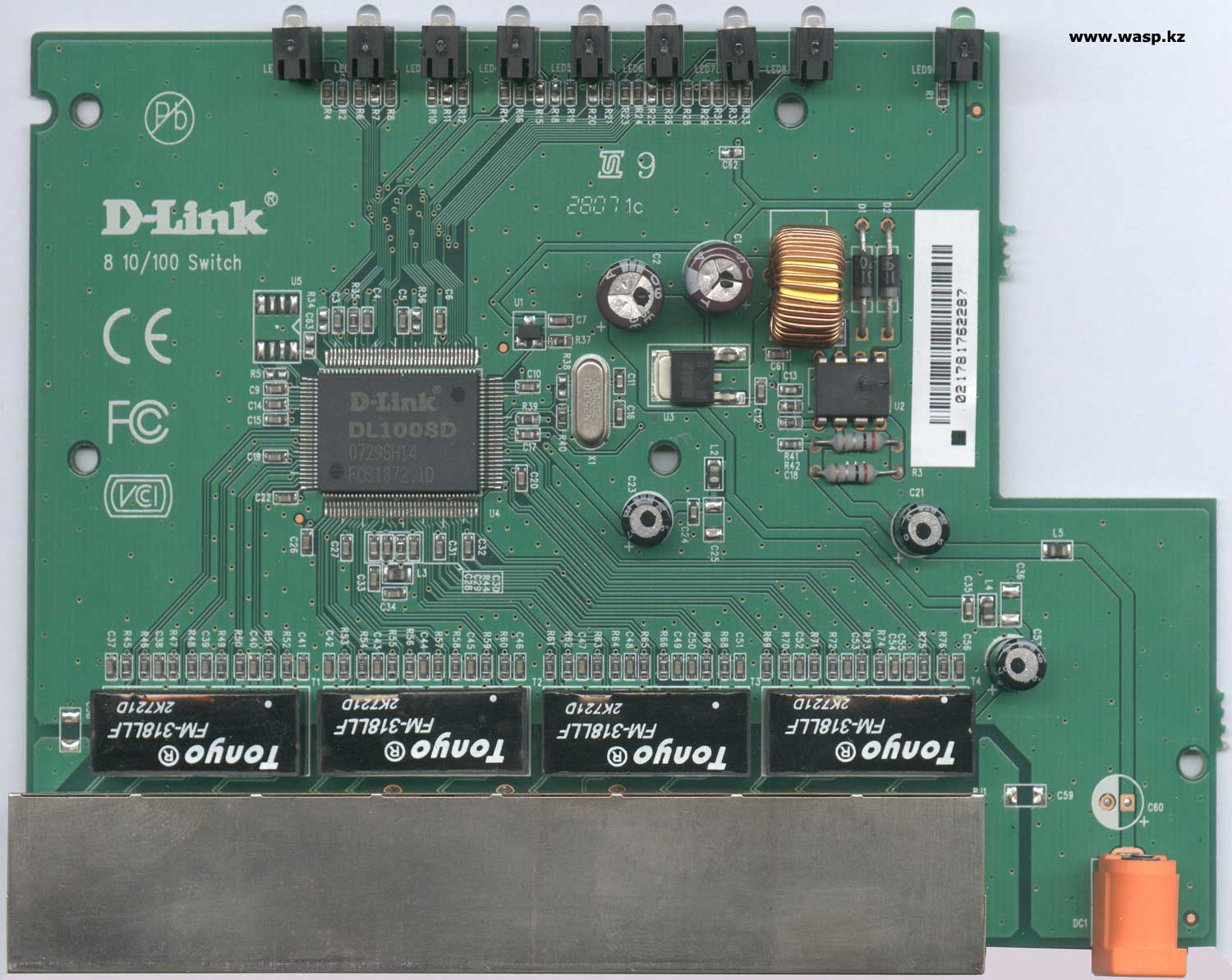 схема коммутатора D-Link DES-1008D все элементы DL1008D