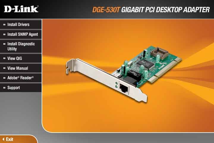 D-Link DGE-530T установка драйверов и программы