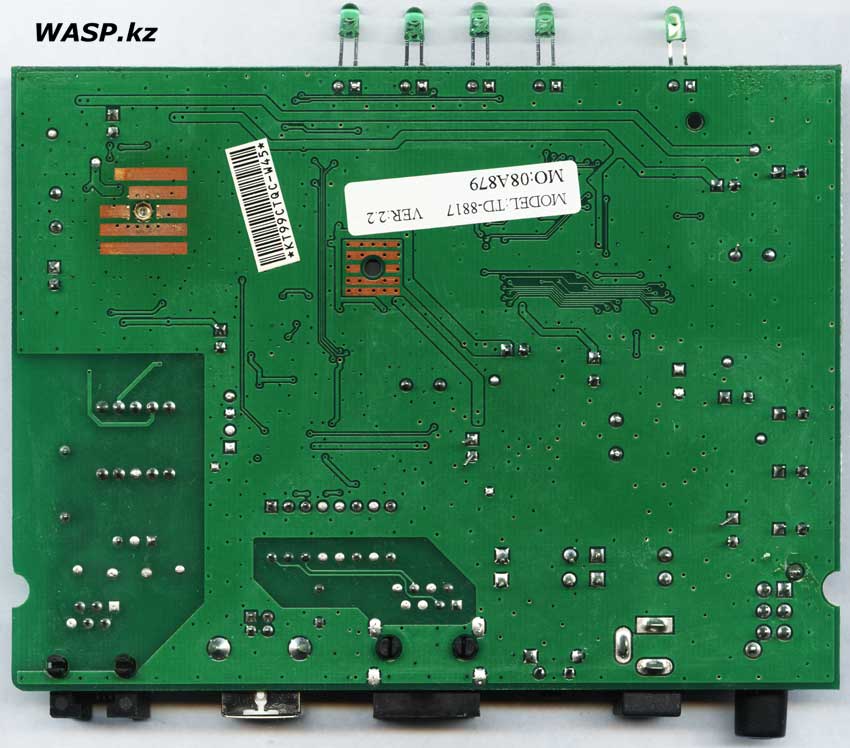 TP-LINK TD-8817 схема платы ADSL модема и роутера