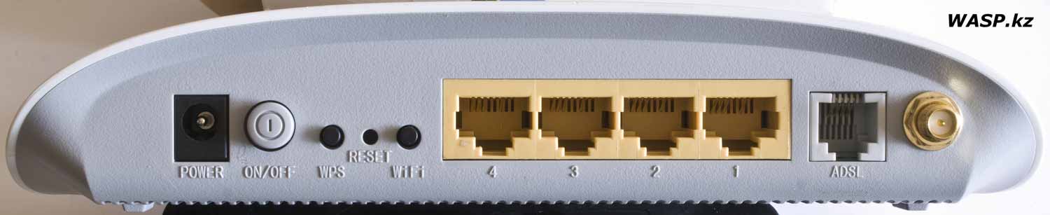 TP-LINK TD-W8951ND задняя панель, разъемы