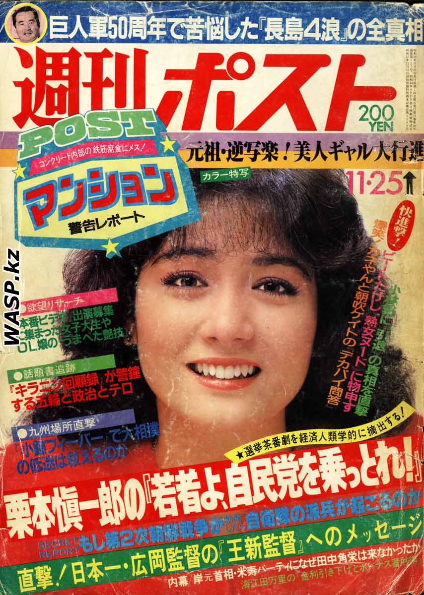 週刊ポスト японский журнал POST 11-25, 1983 г. Weekly Post