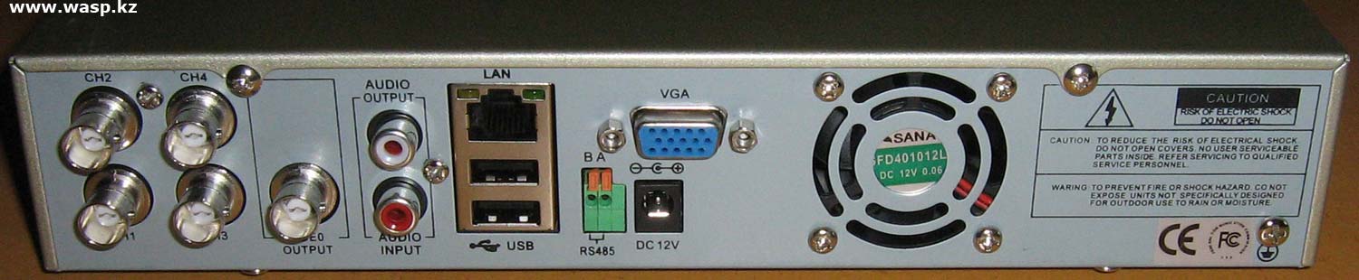 задняя панель AP-9114HV регистратор
