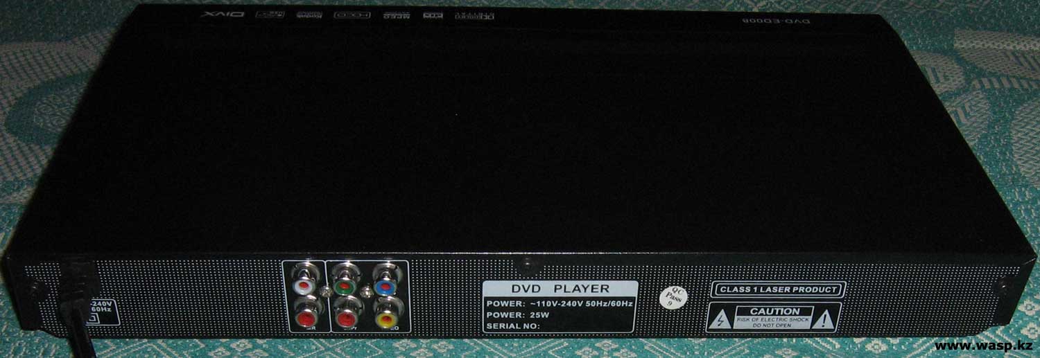 DVD-ED008 задняя сторона плеера