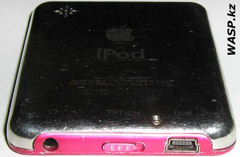 Apple iPod Nano 3G управление и разъемы