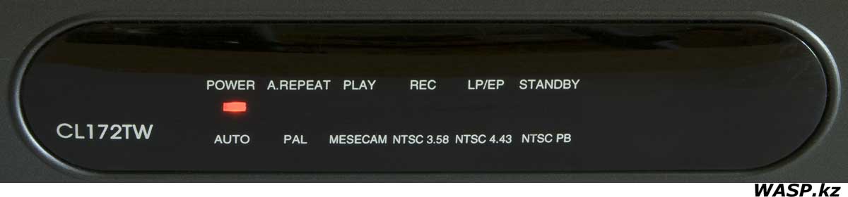 панель индикаторов видеомагнитофона LG CL172TW