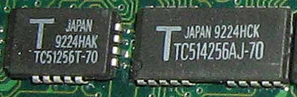 Toshiba TC514256AJ-70 и TC51256T-70 память