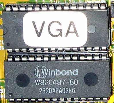 Winbond W82C487-80 RAMDAC видеокарты WD90C 30-LR