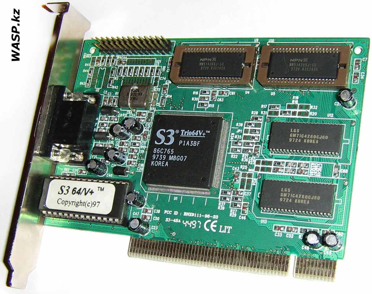 S3 Trio 64V+, PCI, старая видеокарта