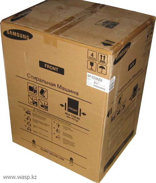 Samsung WF-E509NZW упаковка стиральной машины